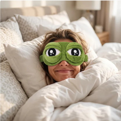 Antifaz de Rana Divertido con Ojos Interactivos para Dormir Mejor
